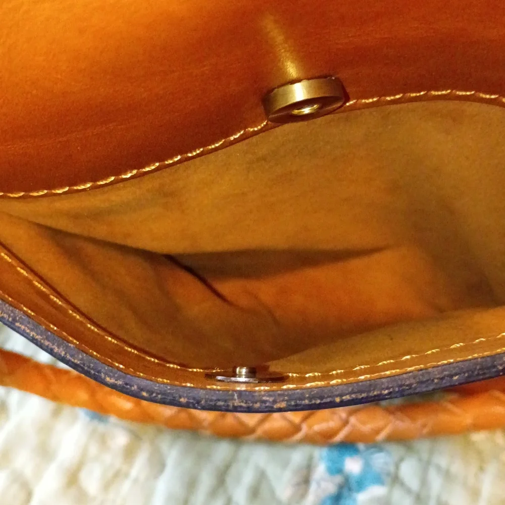 Patricia Nash Tan Shoulder/Tote Bag with Brass Medallion Accent - Picture 6 of 12